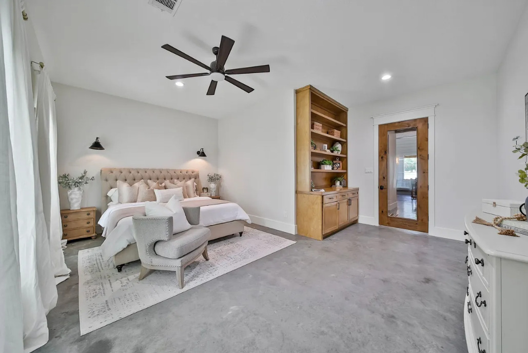 First-floor primary bedroom
